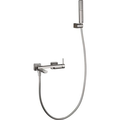 Imex - Set De Baño Y Ducha Firenze Monomando Con Agua Fría Y Caliente Rociador Cuadrado Serie Firenze Color Níquel Cepillado Imex - Set De Baño Y Ducha Firenze Monomando Con Agua Fría Y Caliente Rociador Cuadrado Serie Firenze Color Níquel Cepillado