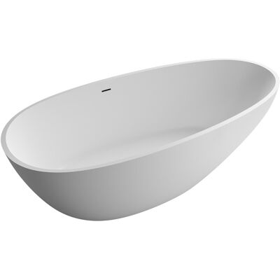 BAÑERA DE MINERAL CAST OVALADA VELA - 170x86cm - BLANCO MATE BAÑERA DE MINERAL CAST OVALADA VELA - 170x86cm - BLANCO MATE