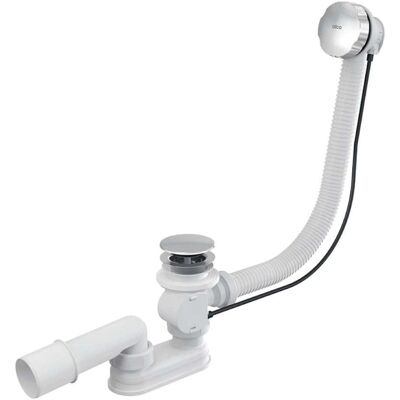 Alcaplast Alca - Conjunto De Desagüe Y Rebosadero Para Bañera, Longitud 1000 Mm, Cromado A55km-100 Alcaplast Alca - Conjunto De Desagüe Y Rebosadero Para Bañera, Longitud 1000 Mm, Cromado A55km-100