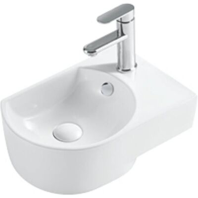 Lavabo Mini 41R de Aquore - Encimera, Con rebosadero, Blanco Lavabo Mini 41R de Aquore - Encimera, Con rebosadero, Blanco
