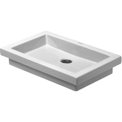Lavabo rectangular de 2. planta Duravit - Cerámica, Blanco Brillante Lavabo rectangular de 2. planta Duravit - Cerámica, Blanco Brillante