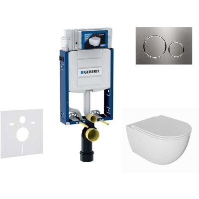 Geberit Kombifix - Conjunto De Instalación Empotrada, Inodoro Oudee Y Asiento Softclose, Pulsador Sigma20, Acero Inoxidable Sani15ca6101 Geberit Kombifix - Conjunto De Instalación Empotrada, Inodoro Oudee Y Asiento Softclose, Pulsador Sigma20, Acero Inoxidable Sani15ca6101