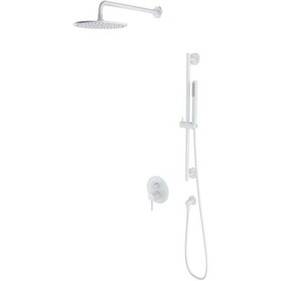 Omnires Y - Conjunto De Ducha Con Grifo Empotrado, Con Cuerpo, Diámetro 25 Cm, Blanco Mate Sysy47wm Omnires Y - Conjunto De Ducha Con Grifo Empotrado, Con Cuerpo, Diámetro 25 Cm, Blanco Mate Sysy47wm