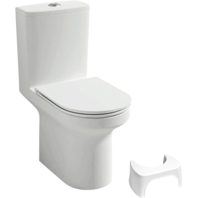 Jacob Delafon - Inodoro Elite + Taburete Fisiológico Blanco Jacob Delafon - Inodoro Elite + Taburete Fisiológico Blanco