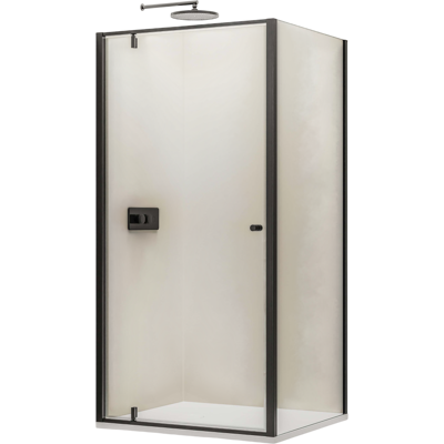 Cabina De Ducha Acristalada 6mm Cabina De Ducha Completa Mampara Rinconera Puertas Plegables - Nt604 Flex - 100cm, 80cm, Negro Mate - Bernstein Cabina De Ducha Acristalada 6mm Cabina De Ducha Completa Mampara Rinconera Puertas Plegables - Nt604 Flex - 100cm, 80cm, Negro Mate - Bernstein