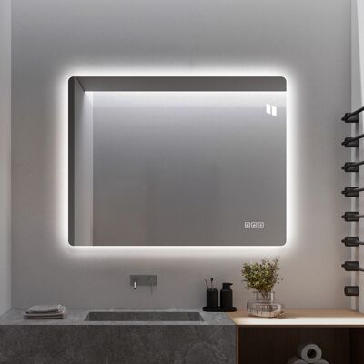 JHY DESIGN Espejo De Baño Led De 60x80 Cm, Sin Marco, Retroiluminado Con Revestimiento Antivaho, Intensidad Regulable, 3 Colores De Luz, Función De Memoria, Montaje Horizontal Y Vertical Posible. JHY DESIGN Espejo De Baño Led De 60x80 Cm, Sin Marco, Retroiluminado Con Revestimiento Antivaho, Intensidad Regulable, 3 Colores De Luz, Función De Memoria, Montaje Horizontal Y Vertical Posible.