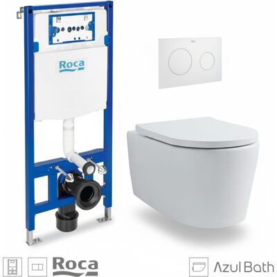 Roca Blanco Mate Sistema de Inodoro de Pared - Inodoro Suspendido Roca Blanco Mate Sistema de Inodoro de Pared - Inodoro Suspendido