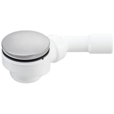 Sistema de Desagüe de Ducha Bernstein Badshop - 90mm, Capa Cromada, Codo 45° Sistema de Desagüe de Ducha Bernstein Badshop - 90mm, Capa Cromada, Codo 45°