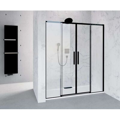 Polysan Altis - Porte Per Doccia 167-171 X 200 Cm, Antidrop, Vetro Trasparente/nero Opaco Al4412b Polysan Altis - Porte Per Doccia 167-171 X 200 Cm, Antidrop, Vetro Trasparente/nero Opaco Al4412b
