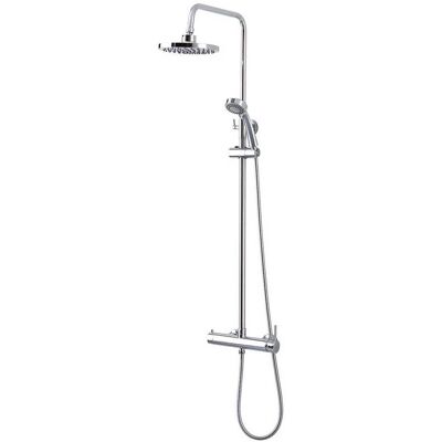 Kiamami Valentina - Columna De Mampara Ducha De Latón Cromado Con Ducha Superior Y Teleducha Kiamami Valentina - Columna De Mampara Ducha De Latón Cromado Con Ducha Superior Y Teleducha