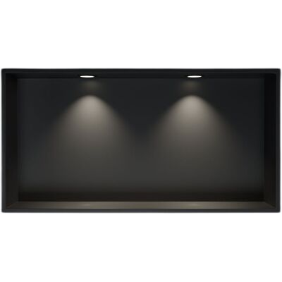 Cabina De Ducha De Acero Inoxidable + 2 Focos Led, Repisa De Ducha Empotrada - 30x60x10cm (alxanxpr) - Negro, 2 Focos Negro Mate - Bernstein Cabina De Ducha De Acero Inoxidable + 2 Focos Led, Repisa De Ducha Empotrada - 30x60x10cm (alxanxpr) - Negro, 2 Focos Negro Mate - Bernstein
