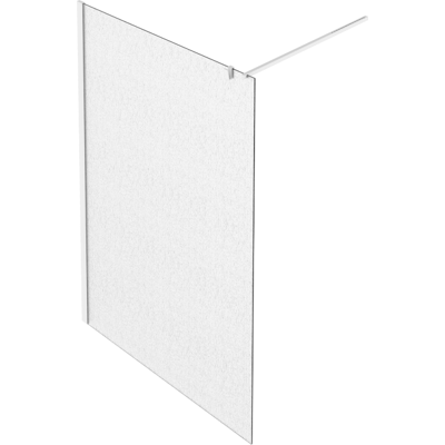 Mampara De Ducha Contra Textil 140cm + Kit Perfilería Blanco Mate - Jacob Delafon Mampara De Ducha Contra Textil 140cm + Kit Perfilería Blanco Mate - Jacob Delafon