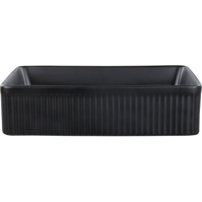Beliani - Lavabo Sobre Encimera De Cerámica Mate Negro 50 X 34 Cm Geldo Beliani - Lavabo Sobre Encimera De Cerámica Mate Negro 50 X 34 Cm Geldo