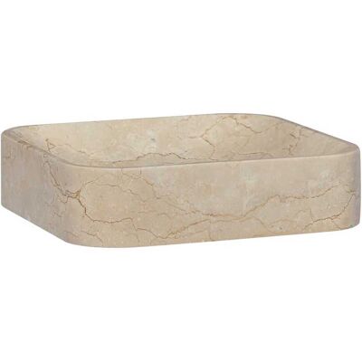 vidaXL Lavabo Crema - Basin de Piedra Natural de Mármol para Baño vidaXL Lavabo Crema - Basin de Piedra Natural de Mármol para Baño