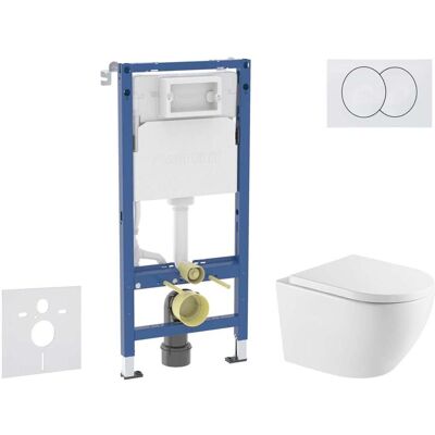 Geberit Duofix - Conjunto De Instalación Empotrada, Inodoro Oudee Y Asiento Softclose, Pulsador Delta, Blanco Sani11ca31135 Geberit Duofix - Conjunto De Instalación Empotrada, Inodoro Oudee Y Asiento Softclose, Pulsador Delta, Blanco Sani11ca31135
