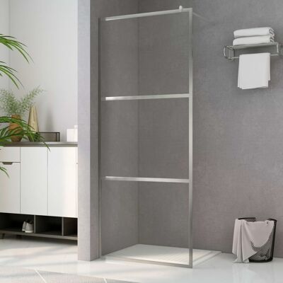 vidaXL Mampara de ducha con vidrio ESG claro - 90x195 cm vidaXL Mampara de ducha con vidrio ESG claro - 90x195 cm
