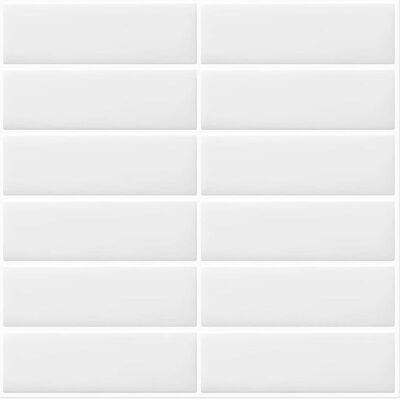 ABYSSE Azulejos Blancos Autoadhesivos Estilo Metro Para Protección Contra Salpicaduras En Cocina Y Baño, 10 Láminas (30 X 30 Cm). ABYSSE Azulejos Blancos Autoadhesivos Estilo Metro Para Protección Contra Salpicaduras En Cocina Y Baño, 10 Láminas (30 X 30 Cm).