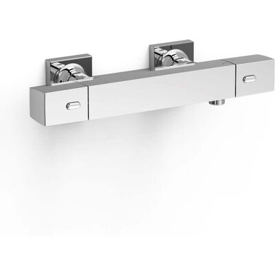 Grifo de ducha termostático sobre pared de cromo - Tres Grifo de ducha termostático sobre pared de cromo - Tres