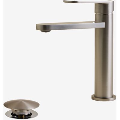 Set De Grifo De Lavabo En Latón Alameda Y Válvula De Desagüe Para Lavabo Tipo Click-clack En Acero Inoxidable Y Latón Orveta Sklum ↑20 Cm Set De Grifo De Lavabo En Latón Alameda Y Válvula De Desagüe Para Lavabo Tipo Click-clack En Acero Inoxidable Y Latón Orveta Sklum ↑20 Cm