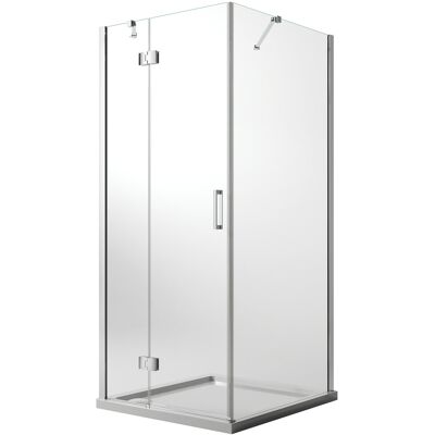 Idralite - Mampara De Ducha Abatible Vidrio Transparente Con Tratamiento Easyclean H 190 Mod. Flip Hoja + Fijo 70x80 Cm Idralite - Mampara De Ducha Abatible Vidrio Transparente Con Tratamiento Easyclean H 190 Mod. Flip Hoja + Fijo 70x80 Cm