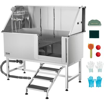 Vevor Estación De Lavado Para Perros De Acero Inoxidable, Bañera De 1500 X 700 X 1495 Mm Con Escalera, Filtro De Agua De Polietileno, Grifo, Ducha Y Jabonera Para Varias Mascotas, Puerta Derecha Vevor Estación De Lavado Para Perros De Acero Inoxidable, Bañera De 1500 X 700 X 1495 Mm Con Escalera, Filtro De Agua De Polietileno, Grifo, Ducha Y Jabonera Para Varias Mascotas, Puerta Derecha