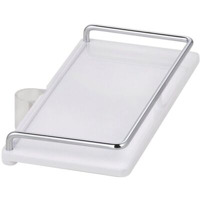 Estante Kludi Blanco/Cromo - Ajustable, Montaje en 20,5mm - Accesorio de baño Estante Kludi Blanco/Cromo - Ajustable, Montaje en 20,5mm - Accesorio de baño