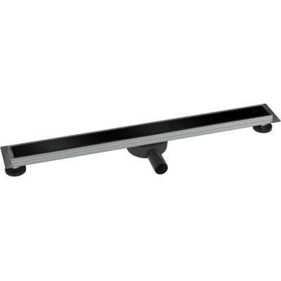 Bernstein - FlexGL01-3 - Vidrio ESG negro - 80 cm - Canal de ducha Bernstein - FlexGL01-3 - Vidrio ESG negro - 80 cm - Canal de ducha