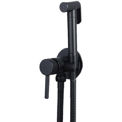 OEM Rociador De Inodoro Con Bidé, De Cobre Y Negro, Con Doble Suministro De Agua Fría Y Caliente, Montado En La Pared, Con Cabezal De Ducha Shattaf Empotrado Para Un Uso Higiénico. OEM Rociador De Inodoro Con Bidé, De Cobre Y Negro, Con Doble Suministro De Agua Fría Y Caliente, Montado En La Pared, Con Cabezal De Ducha Shattaf Empotrado Para Un Uso Higiénico.