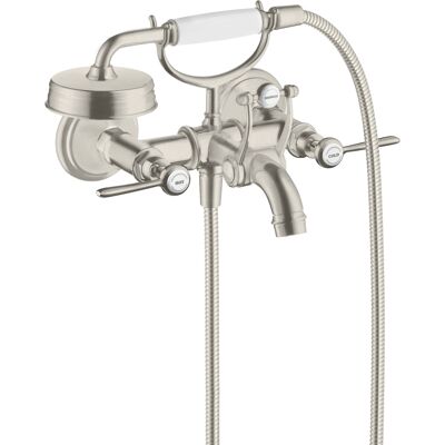 Hansgrohe AXOR Montreux - Grifo de bañera de 2 manijas - Acero inoxidable Hansgrohe AXOR Montreux - Grifo de bañera de 2 manijas - Acero inoxidable
