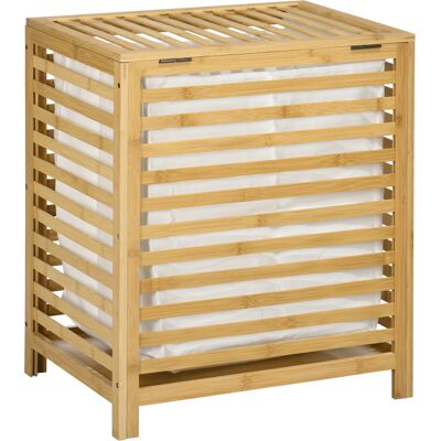 JHY DESIGN Cesto De Ropa De Bambú Natural, 55 Litros De Capacidad, Con Tapa Y Bolsa Extraíble. Ideal Para El Dormitorio Y El Baño. Dimensiones: 50 X 36 X 60 Cm. JHY DESIGN Cesto De Ropa De Bambú Natural, 55 Litros De Capacidad, Con Tapa Y Bolsa Extraíble. Ideal Para El Dormitorio Y El Baño. Dimensiones: 50 X 36 X 60 Cm.