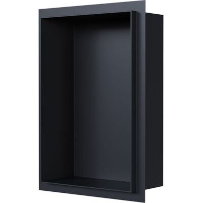 Cabina De Ducha De Acero Inoxidable Sin Marco, Estante Empotrado - 20x30x10cm - Nt203010x Negro - Bernstein Cabina De Ducha De Acero Inoxidable Sin Marco, Estante Empotrado - 20x30x10cm - Nt203010x Negro - Bernstein