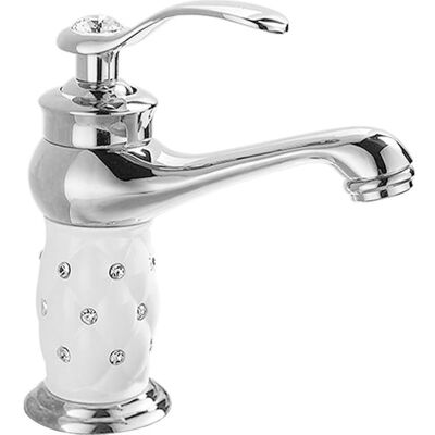 ABYSSE Grifo Monomando Para Lavabo, Grifo De Lujo Para Baño, Agua Fría Y Caliente (plateado) ABYSSE Grifo Monomando Para Lavabo, Grifo De Lujo Para Baño, Agua Fría Y Caliente (plateado)