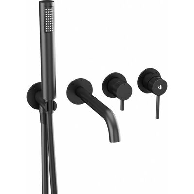 Conjunto Empotrado Bañera Sirio Negro Con Kit - Gme Conjunto Empotrado Bañera Sirio Negro Con Kit - Gme