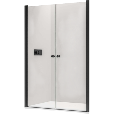 Bernstein - Nicho de ducha de vidrio nano con doble puerta - 1000mm - Negro mate Bernstein - Nicho de ducha de vidrio nano con doble puerta - 1000mm - Negro mate