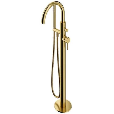 Omnires Y - Grifería De Baño Para Suelo, Con Cuerpo, Latón Cepillado Y1233-sbsb Omnires Y - Grifería De Baño Para Suelo, Con Cuerpo, Latón Cepillado Y1233-sbsb