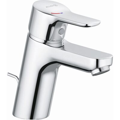 KLUDI Pure&Easy Mezclador de lavabo cromado - Monomando, Incluye sistema de vaciado KLUDI Pure&Easy Mezclador de lavabo cromado - Monomando, Incluye sistema de vaciado