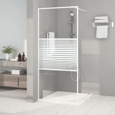 Pared de ducha Walk-in blanca 90x195 cm con vidrio ESG Pared de ducha Walk-in blanca 90x195 cm con vidrio ESG