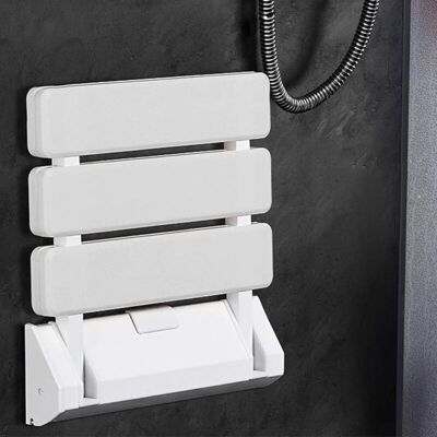 FOCTRO Asiento De Ducha Plegable De Pared Para Baño, Tabla De Baño Ortopédica, Asiento De Baño Antideslizante Con Peso, Taburete De Ducha Ergonómico Con Patas (33 X 32 X 5 Cm (blanco)) FOCTRO Asiento De Ducha Plegable De Pared Para Baño, Tabla De Baño Ortopédica, Asiento De Baño Antideslizante Con Peso, Taburete De Ducha Ergonómico Con Patas (33 X 32 X 5 Cm (blanco))