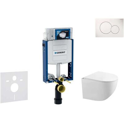 Geberit Kombifix - Conjunto De Módulo De Instalación Empotrada, Inodoro Gaia Y Asiento Softclose, Pulsador De Descarga Sigma01, Blanco Alpino Sani15ca3113 Geberit Kombifix - Conjunto De Módulo De Instalación Empotrada, Inodoro Gaia Y Asiento Softclose, Pulsador De Descarga Sigma01, Blanco Alpino Sani15ca3113