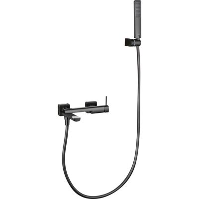 Imex - Set De Baño Y Ducha Firenze Monomando Con Agua Fría Y Caliente Rociador Cuadrado Grifería De Baño Serie Firenze Color Black Gun Metal Imex - Set De Baño Y Ducha Firenze Monomando Con Agua Fría Y Caliente Rociador Cuadrado Grifería De Baño Serie Firenze Color Black Gun Metal