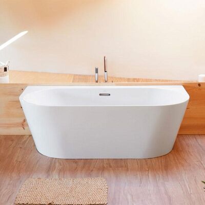 Banera exenta Torino muro - 170 cm, Blanco, Acrílico Banera exenta Torino muro - 170 cm, Blanco, Acrílico