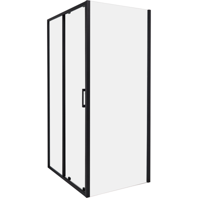 Beliani - Cabina De Ducha Vidrio Templado Una Puerta Negro 80 X 100 X 185 Cm Yoro Beliani - Cabina De Ducha Vidrio Templado Una Puerta Negro 80 X 100 X 185 Cm Yoro