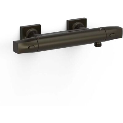 Tres 19016405kmb Over-wall Grifo Termostático Mural Over-wall Ducha Color Negro Bronce - Ref: 19016405kmb Tres 19016405kmb Over-wall Grifo Termostático Mural Over-wall Ducha Color Negro Bronce - Ref: 19016405kmb