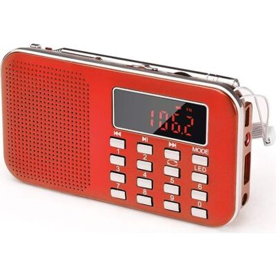 OEM Radio Portátil, Radio Fm Am, Alimentada Por Batería Y Corriente Alterna, Mp3, Altavoz, Compatible Con Tarjeta Tf/usb, Linterna, Aplicable (rojo) OEM Radio Portátil, Radio Fm Am, Alimentada Por Batería Y Corriente Alterna, Mp3, Altavoz, Compatible Con Tarjeta Tf/usb, Linterna, Aplicable (rojo)
