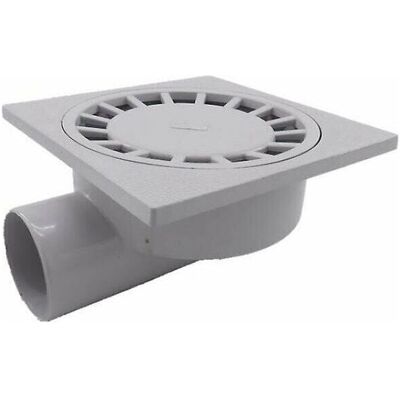 ABYSSE Desagüe De Suelo Profesional De 200 Mm X 200 Mm, 75 Mm, Para Baño, Cuarto De Ducha, Plástico Pvc, 1 Pieza, Blanco ABYSSE Desagüe De Suelo Profesional De 200 Mm X 200 Mm, 75 Mm, Para Baño, Cuarto De Ducha, Plástico Pvc, 1 Pieza, Blanco