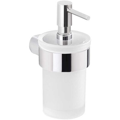 KIAMAMI VALENTINA Dispensador De Jabón De Pared Cromado En Vidrio Esmerilado Palazzo KIAMAMI VALENTINA Dispensador De Jabón De Pared Cromado En Vidrio Esmerilado Palazzo