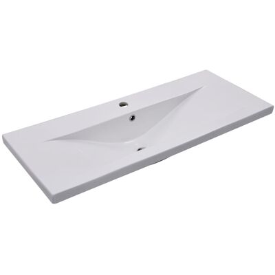 vidaXL Lavabo de Encaje - 101x39,5x18,5 cm Cerámica Blanca - Lavabo vidaXL Lavabo de Encaje - 101x39,5x18,5 cm Cerámica Blanca - Lavabo