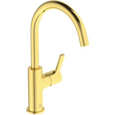 Ideal Standard - Grifería de baño oro cepillado con caño alto - Tipo baño Ideal Standard - Grifería de baño oro cepillado con caño alto - Tipo baño