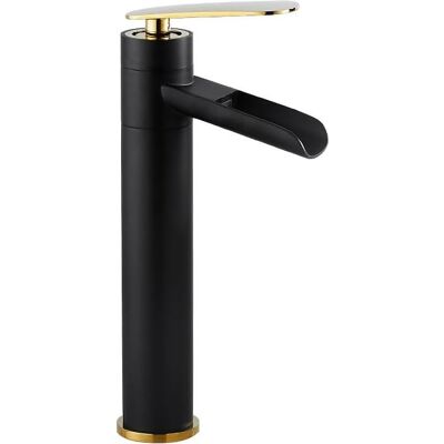 ABYSSE Grifo De Lavabo Monomando, Grifo De Agua Fría Y Caliente, Tapa Negra, Grifo De Baño, Grifo De Lavabo Monomando ABYSSE Grifo De Lavabo Monomando, Grifo De Agua Fría Y Caliente, Tapa Negra, Grifo De Baño, Grifo De Lavabo Monomando