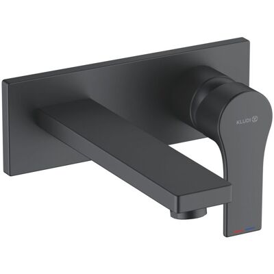 Grifo empotrado en la pared Kludi ZENTA SL - 2 orificios, alcance 180mm, negro mate Grifo empotrado en la pared Kludi ZENTA SL - 2 orificios, alcance 180mm, negro mate